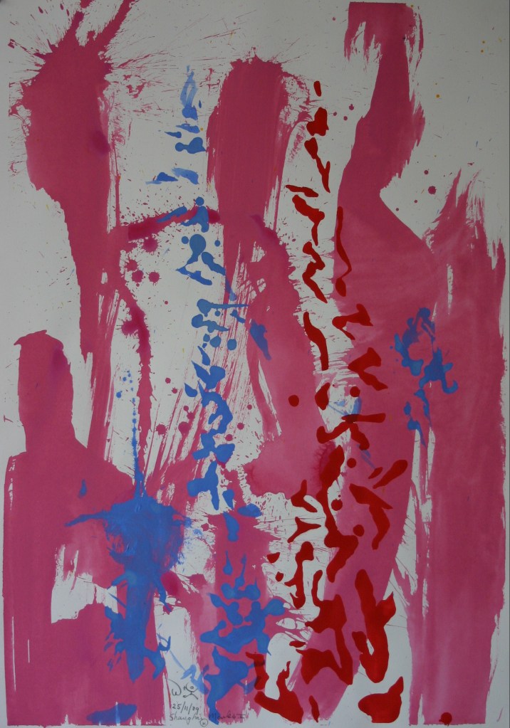 Wallace Crossman, © Shanghai Marks II (2009), acrylic on paper, Dunedin, New Zealand, 25 November 2009. Reproduced with permission of Wallace Crossman