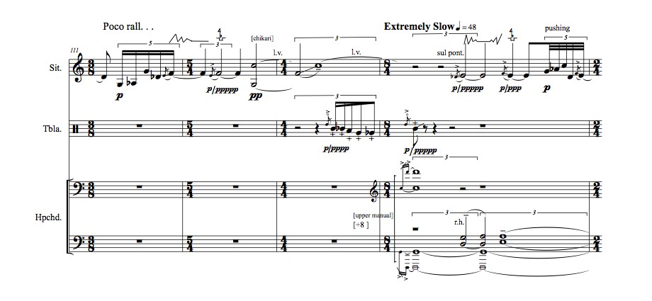 © Bruce Crossman, Resonance of Red (bars 111-114)—Slow Colour Resonances