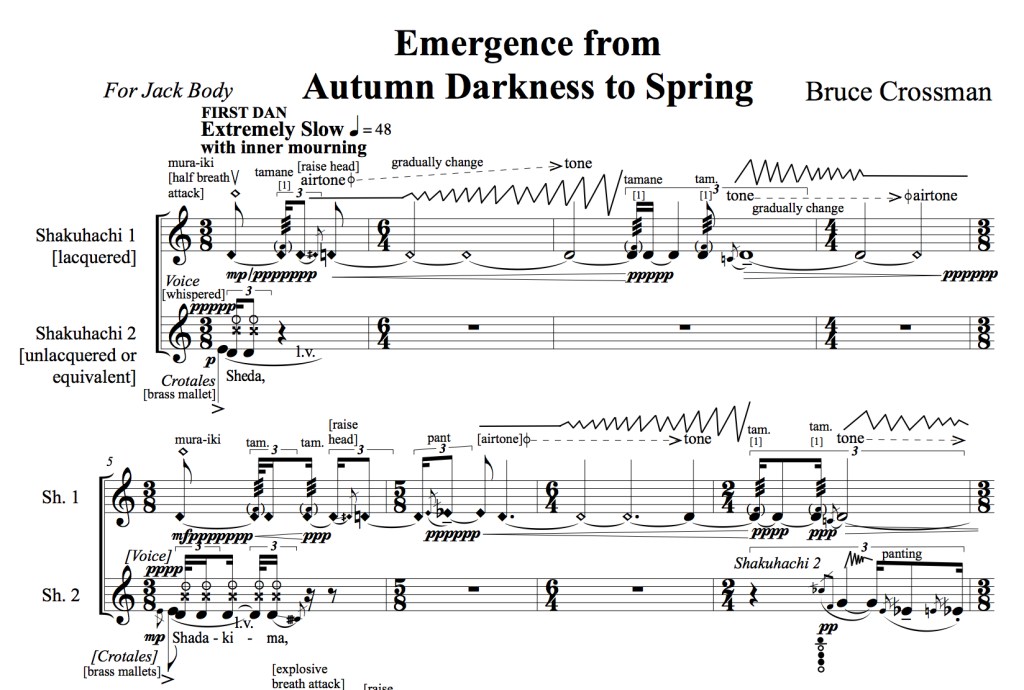 Emergence from Autumn Darkness to Spring (bars 1-8)